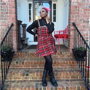 Cute Red plaid Dress